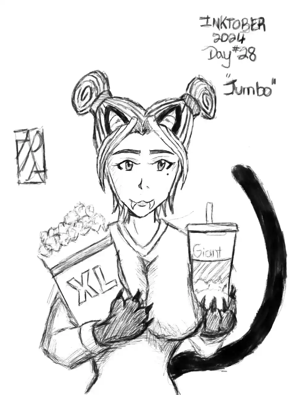 In Search of My Cosplay Waifu: Day 85 of Drawing Big Titty Catgirls for Inktober