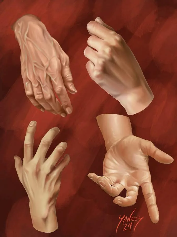 My Artistic Journey: Hand Study Using Procreate on iPad