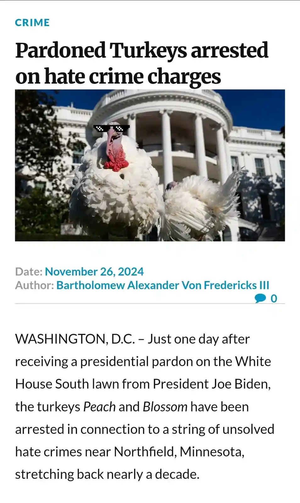 Suspicious activity: Is there some fowl play afoot?