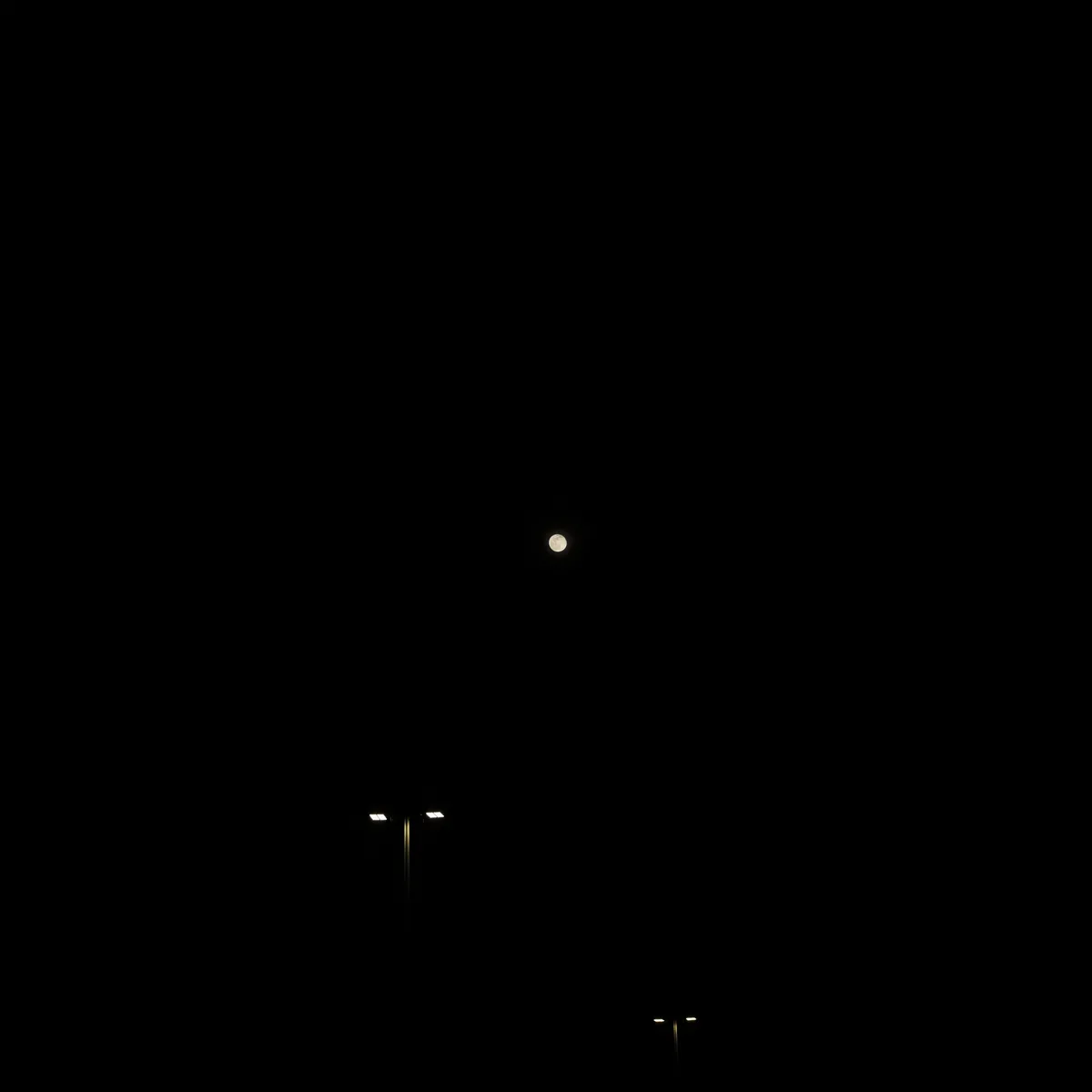 The moon looks stunning tonight, but those parking lot lights are stealing the show!