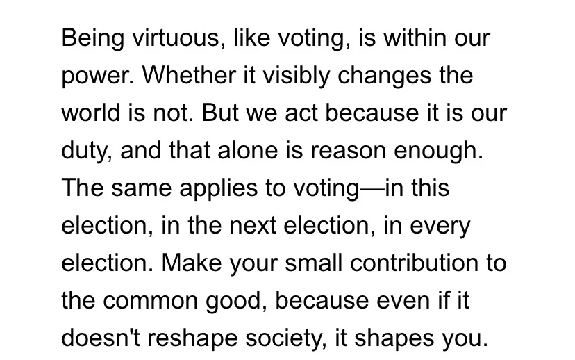 Embracing the Power of Voting: A Virtuous Act