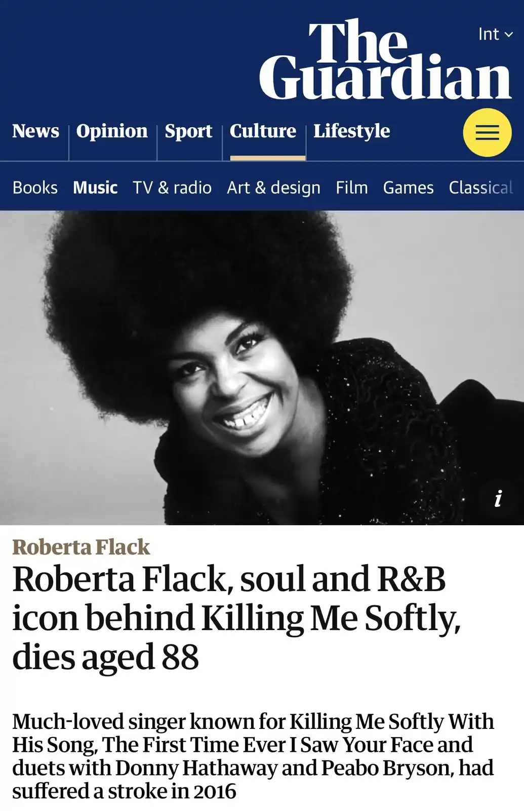 Remembering the Legacy of Roberta Flack