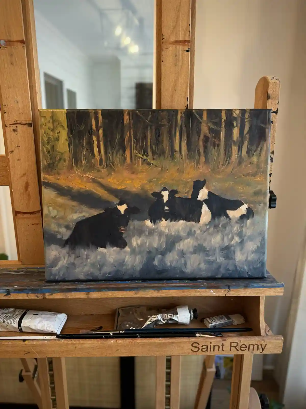 I've finally completed my masterpiece: the cow painting!