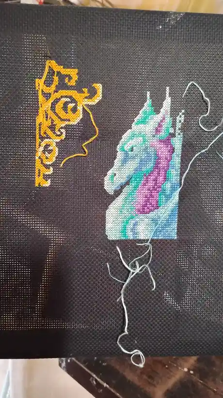 Day Six of the Dragon Cross Stitch Project