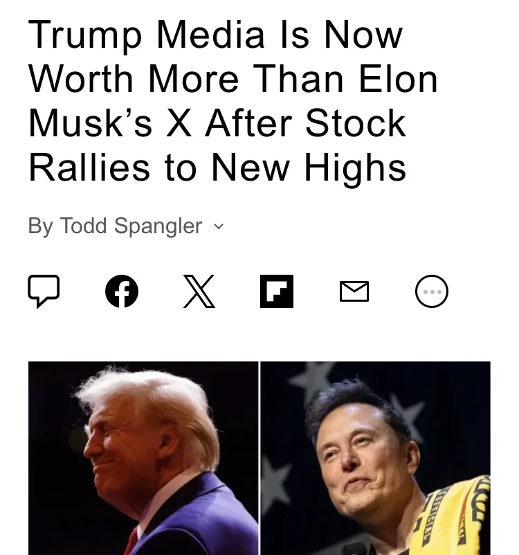 Is Trump Media Valued Higher Than X/Twitter? Let's Hope the Stock Market Isn't Predicting Election Outcomes