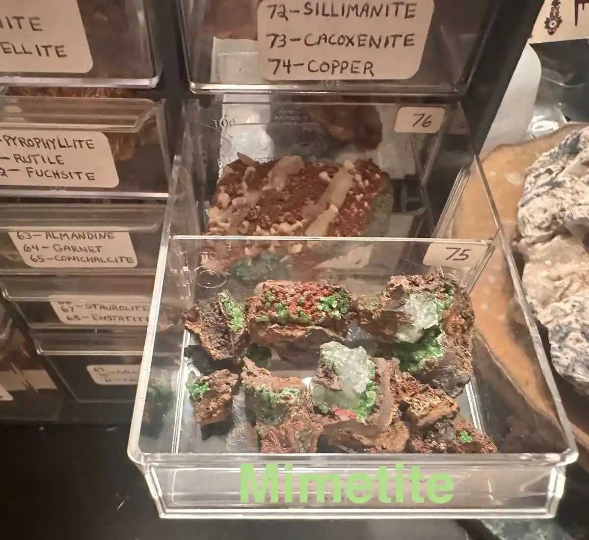 Looking for potential matches for this small, dark green crystal specimen.