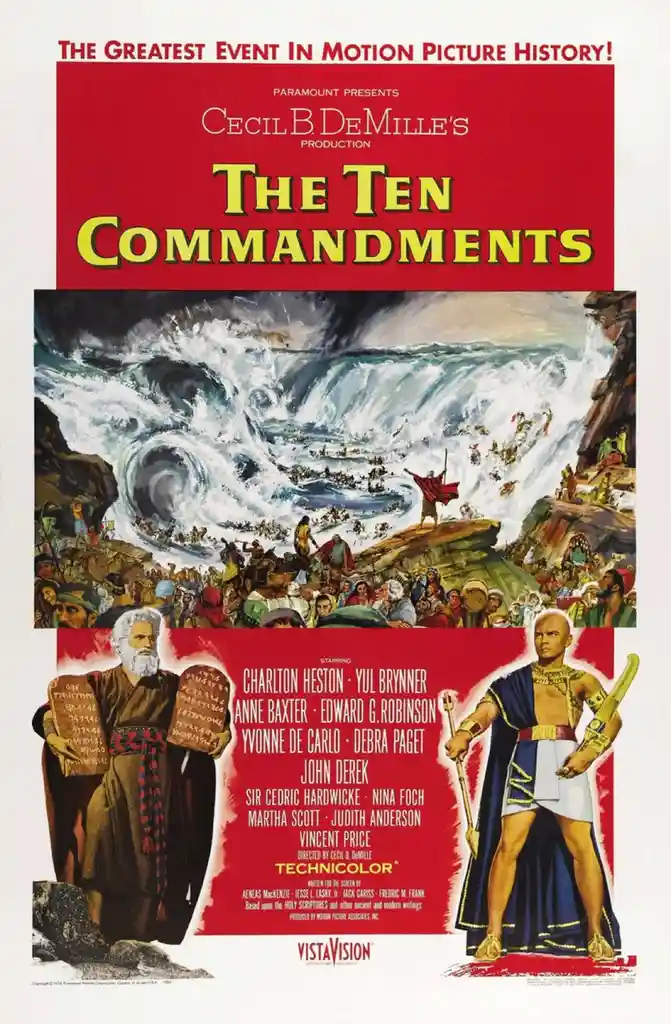 Celebrating 68 Years of Cinematic History: The Premiere of Cecil B. DeMille's 'The Ten Commandments'