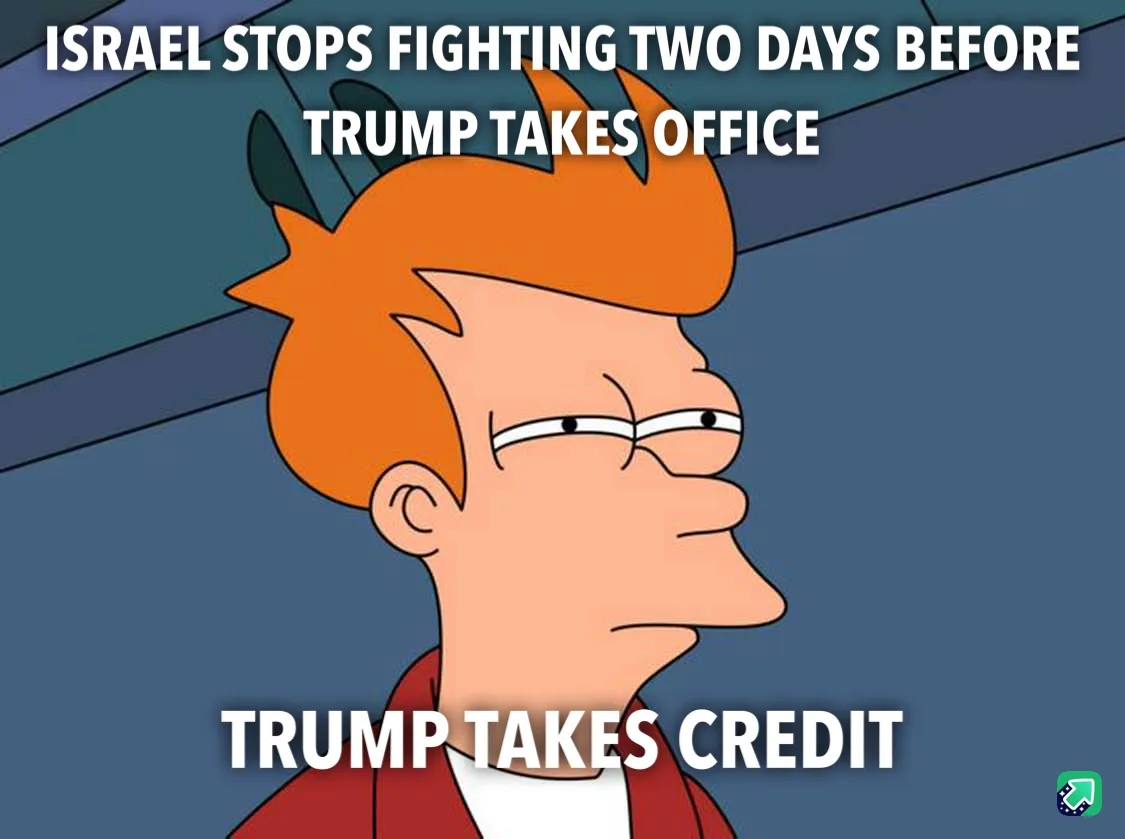 The image shows a cartoon character, Fry from Futurama, looking sideways with a skeptical and slightly annoyed expression…