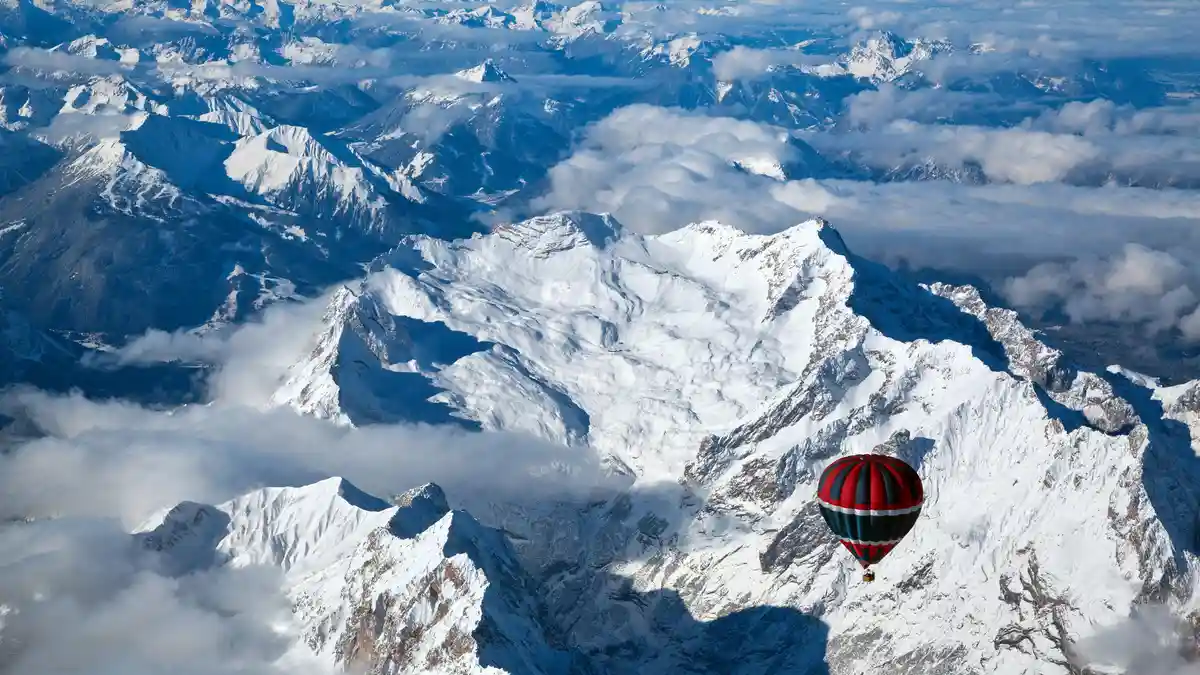 Germany's tallest mountain, Zugspitze, offers breathtaking views. This hot air balloon ride lifts you up to greater heights…
