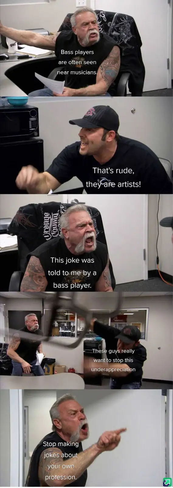 A Bass Player's Hilarious Joke Before the Show