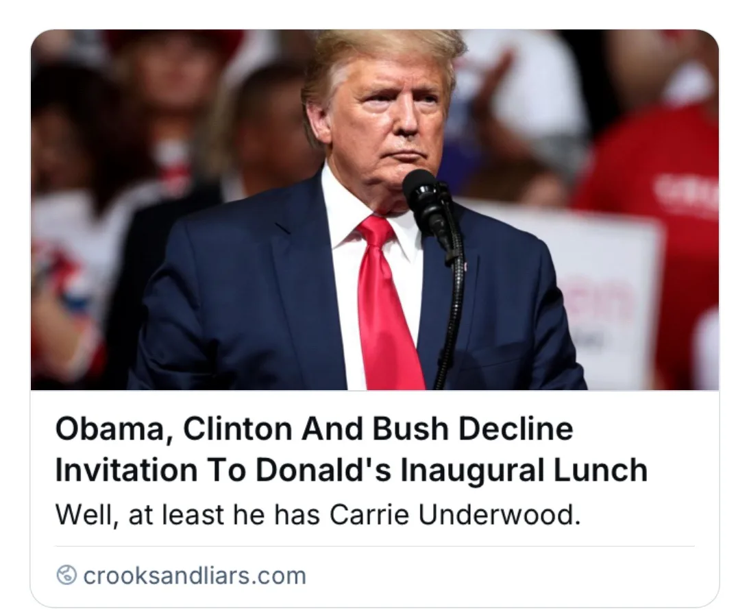 A photo of Donald Trump speaking at a podium, wearing a dark suit and red tie, with a serious expression. Overlaid text…