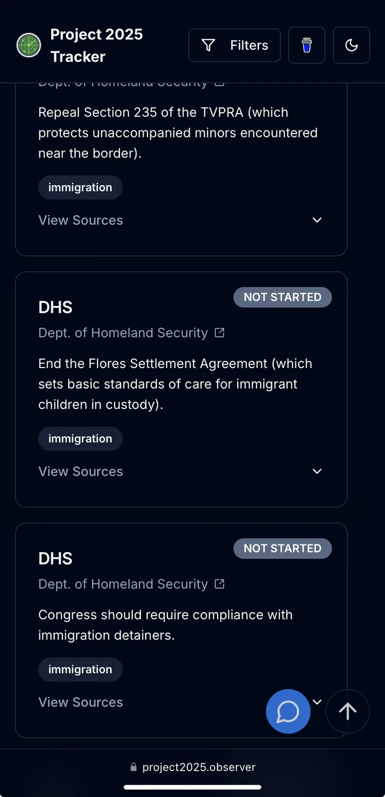 The Project 2025 tracker is in need of your support!