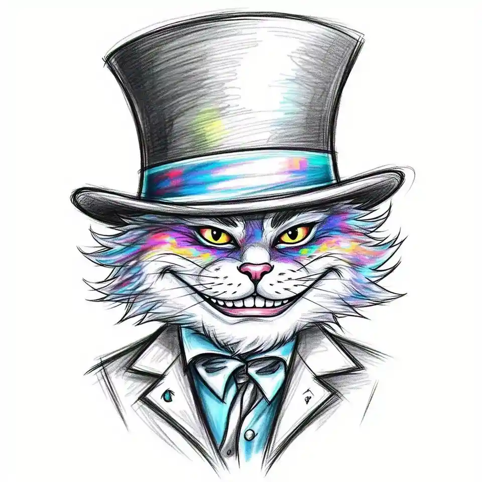 The Quirky Cheshire Hatter in Action