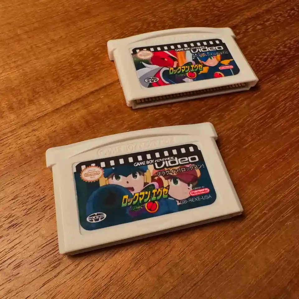 Custom GBA Cartridges Featuring Rockman.exe from MegaMan NT Warrior