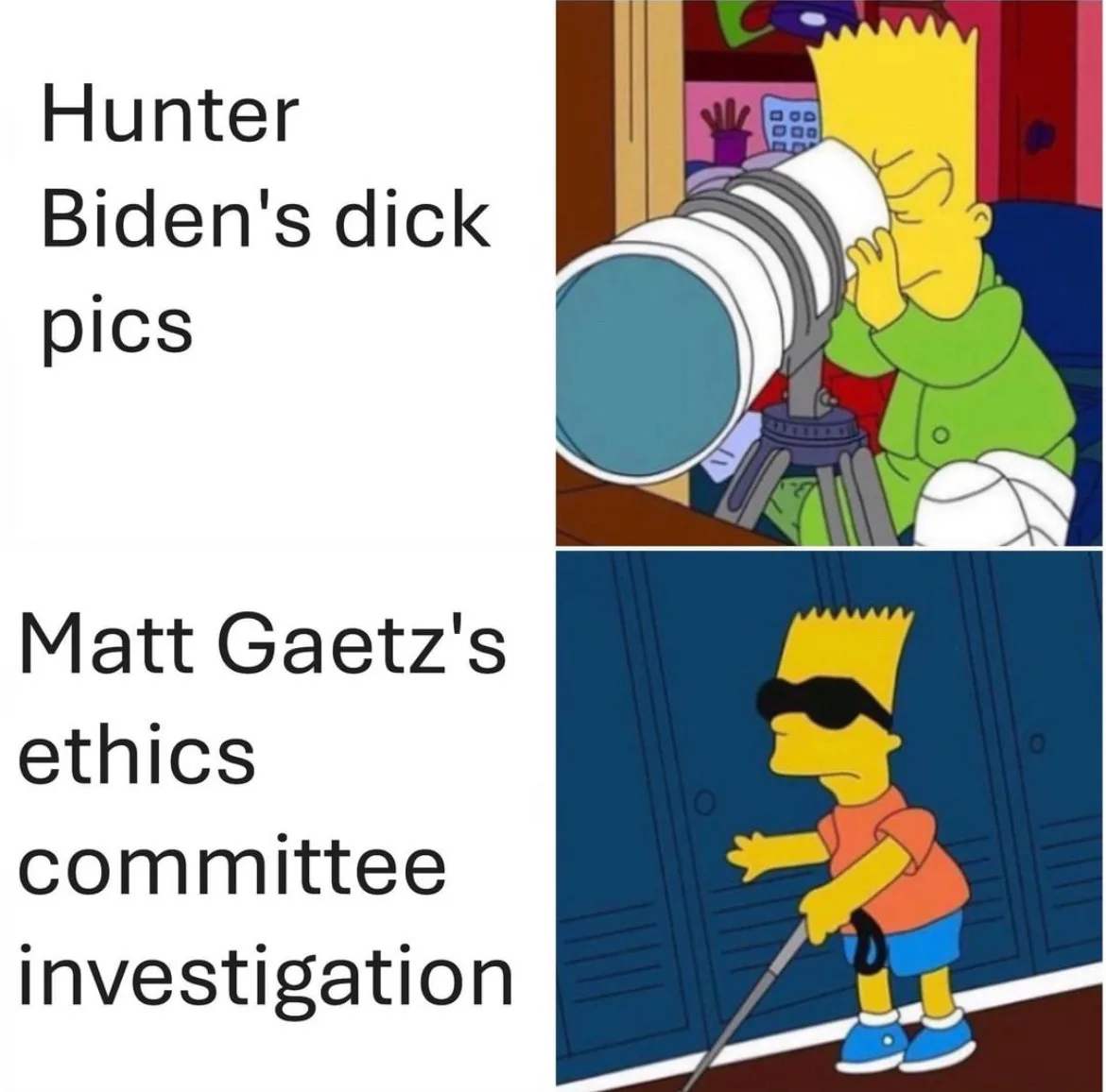 The image is a two-panel meme featuring Bart Simpson. In the top panel, Bart peers through a large telescope, looking…