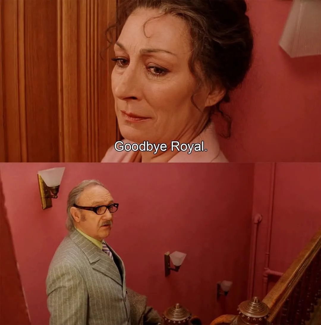 The image is a two-panel meme from the movie 'The Ladykillers'. The top panel shows a woman with a sad, tearful expression…