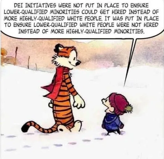 A cartoon depicts a large tiger wearing a red scarf walking beside a small child in a blue coat and red hat in a snowy…