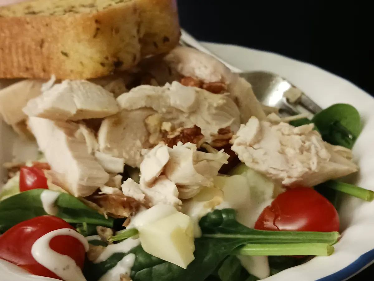 Salad Paired Perfectly with Garlic Bread