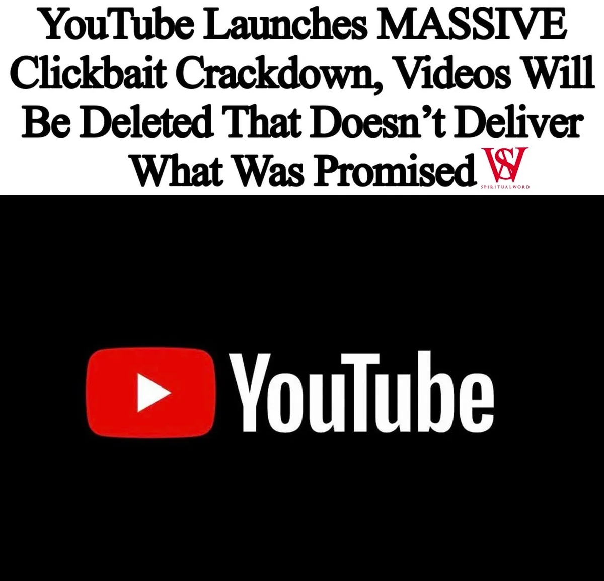 The image displays a news-style headline in bold black text over a white background, announcing a 'MASSIVE Clickbait…