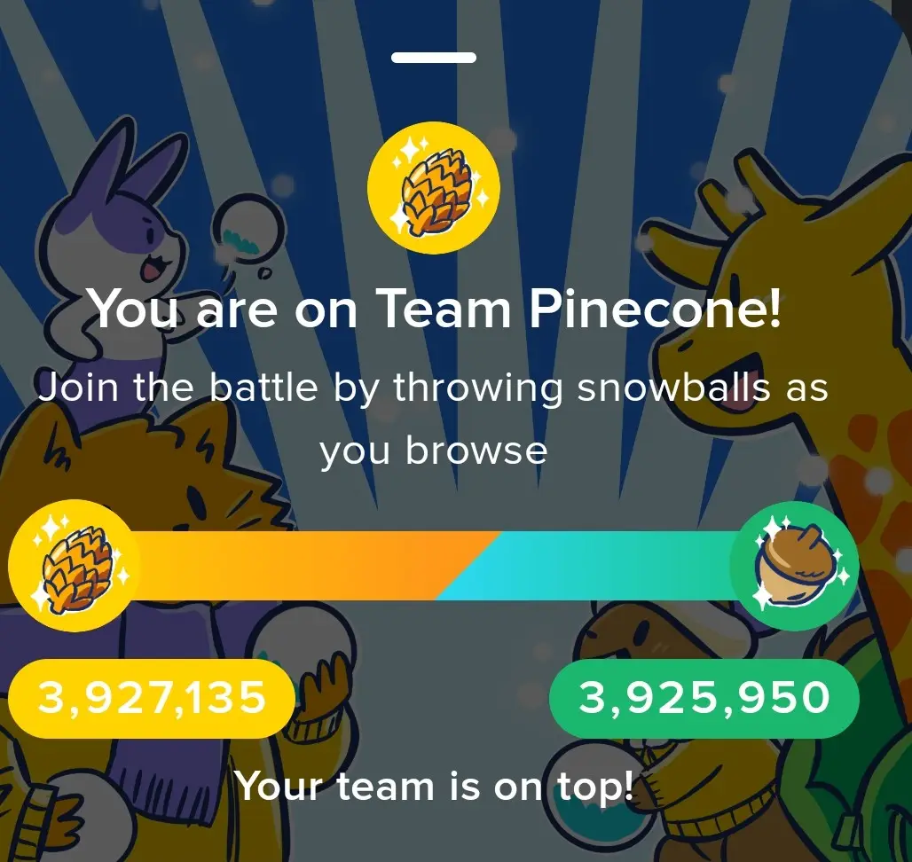 Cheer for Team Pinecone!