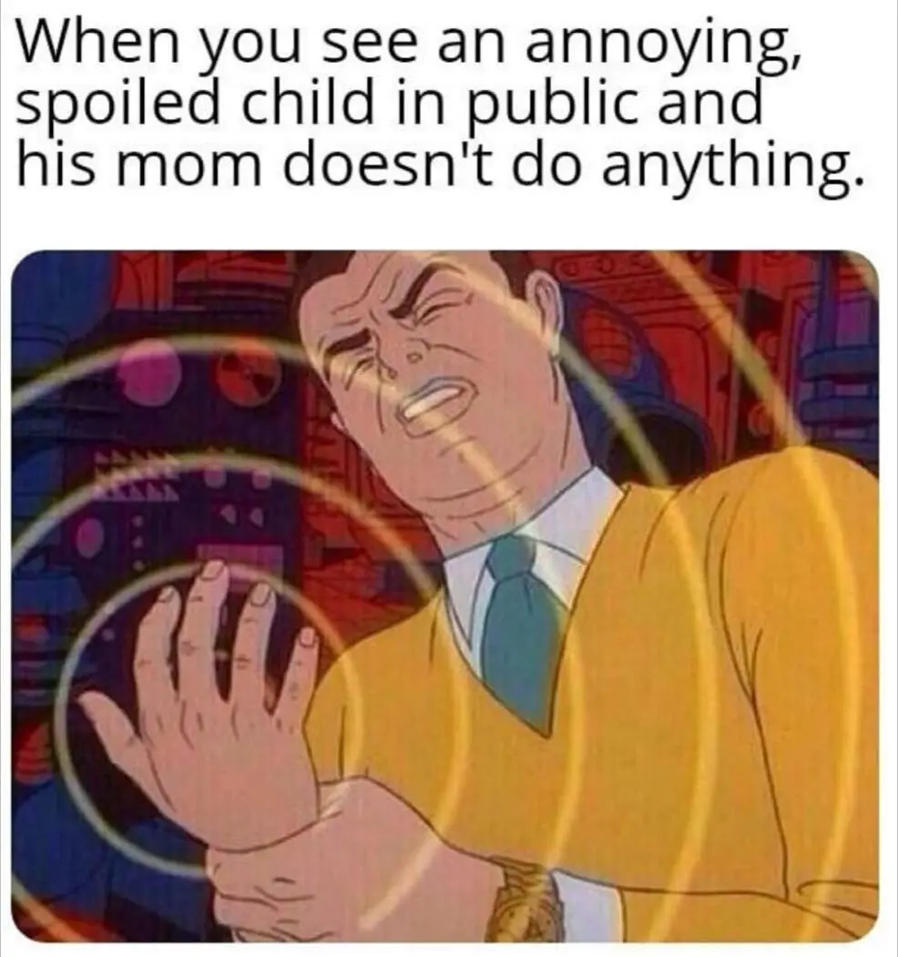 The image shows an animated man in a yellow sweater and blue tie, looking frustrated and exasperated, with his hand…