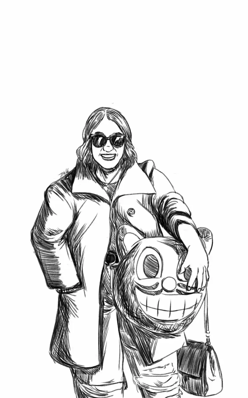 Daily Sketch: A Stylish Lady in a Chic Coat