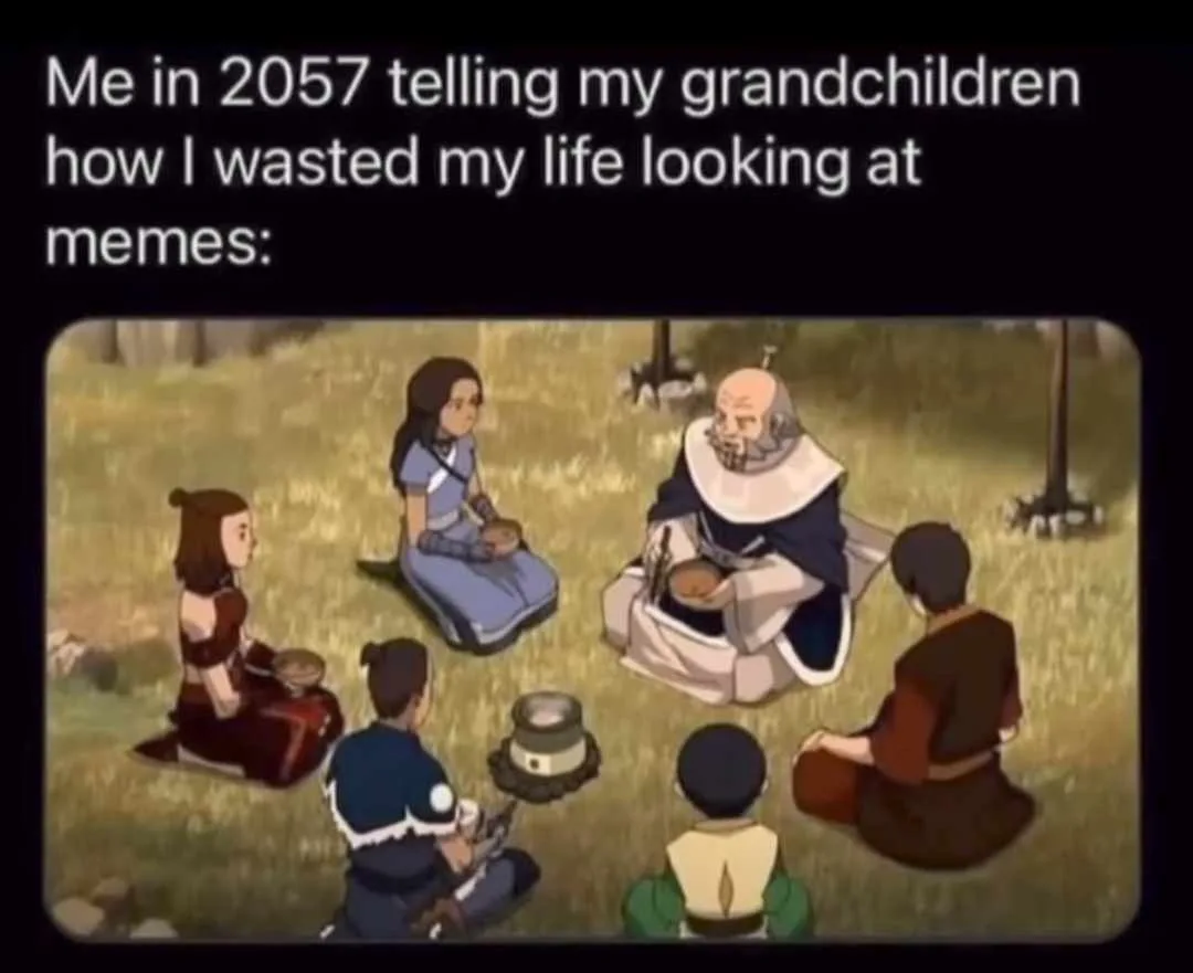 Enjoying a good scroll through memes.