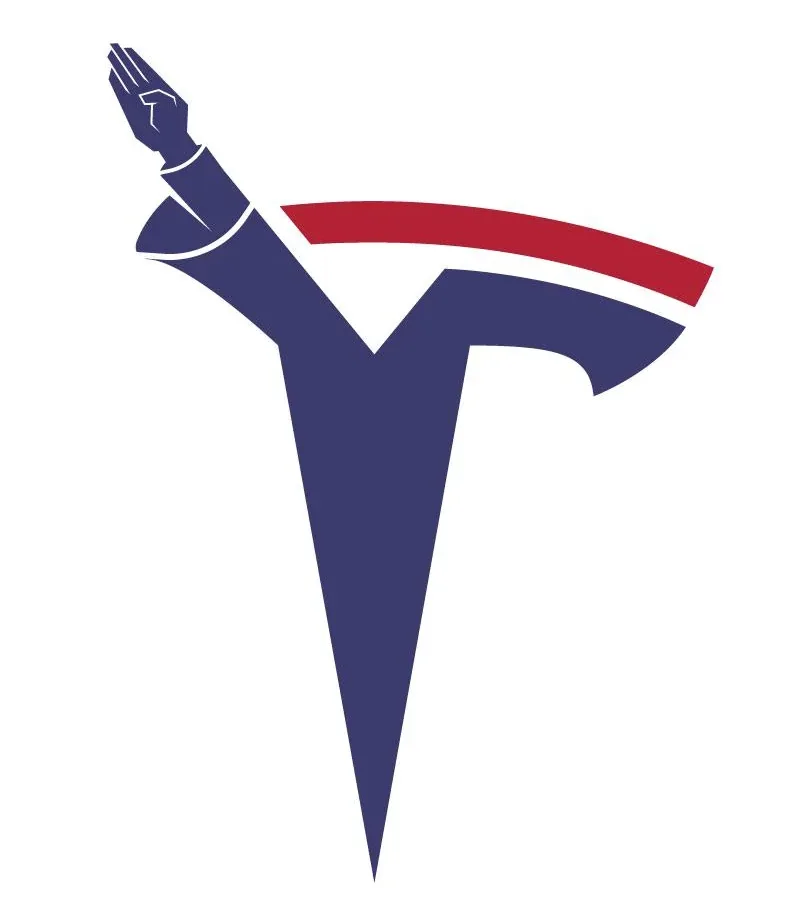 a stylized logo of a person in a yoga pose, with a raised hand and a red stripe across the upper body, forming the letter…