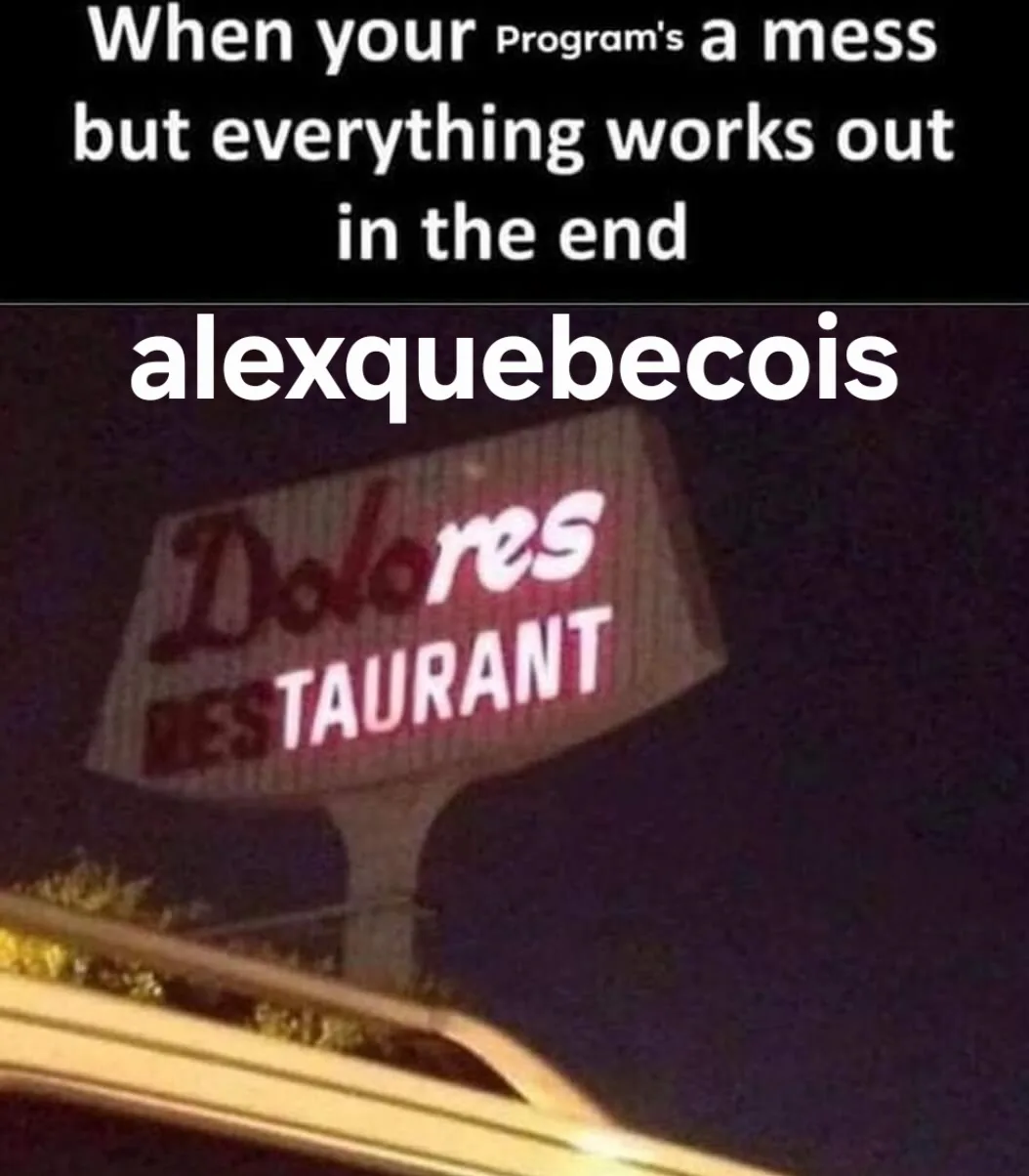 A nighttime photo of a restaurant sign reading 'Dolores RESTAURANT' with a car's roof visible in the foreground. The image…