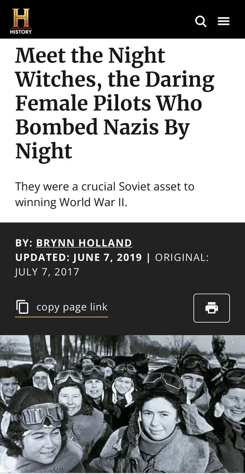 That's pretty fascinating! Discover the Night Witches!