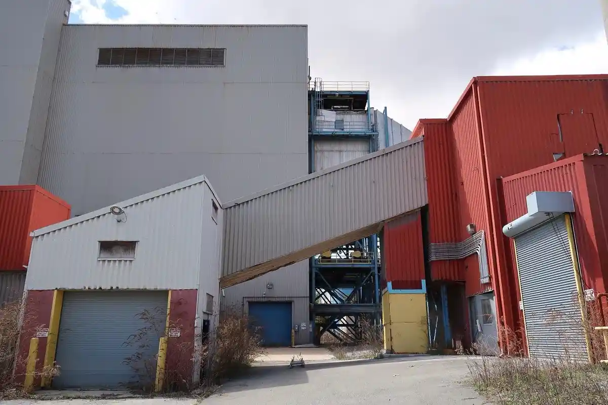 The Remnants of a Demolished Trash Incineration Facility