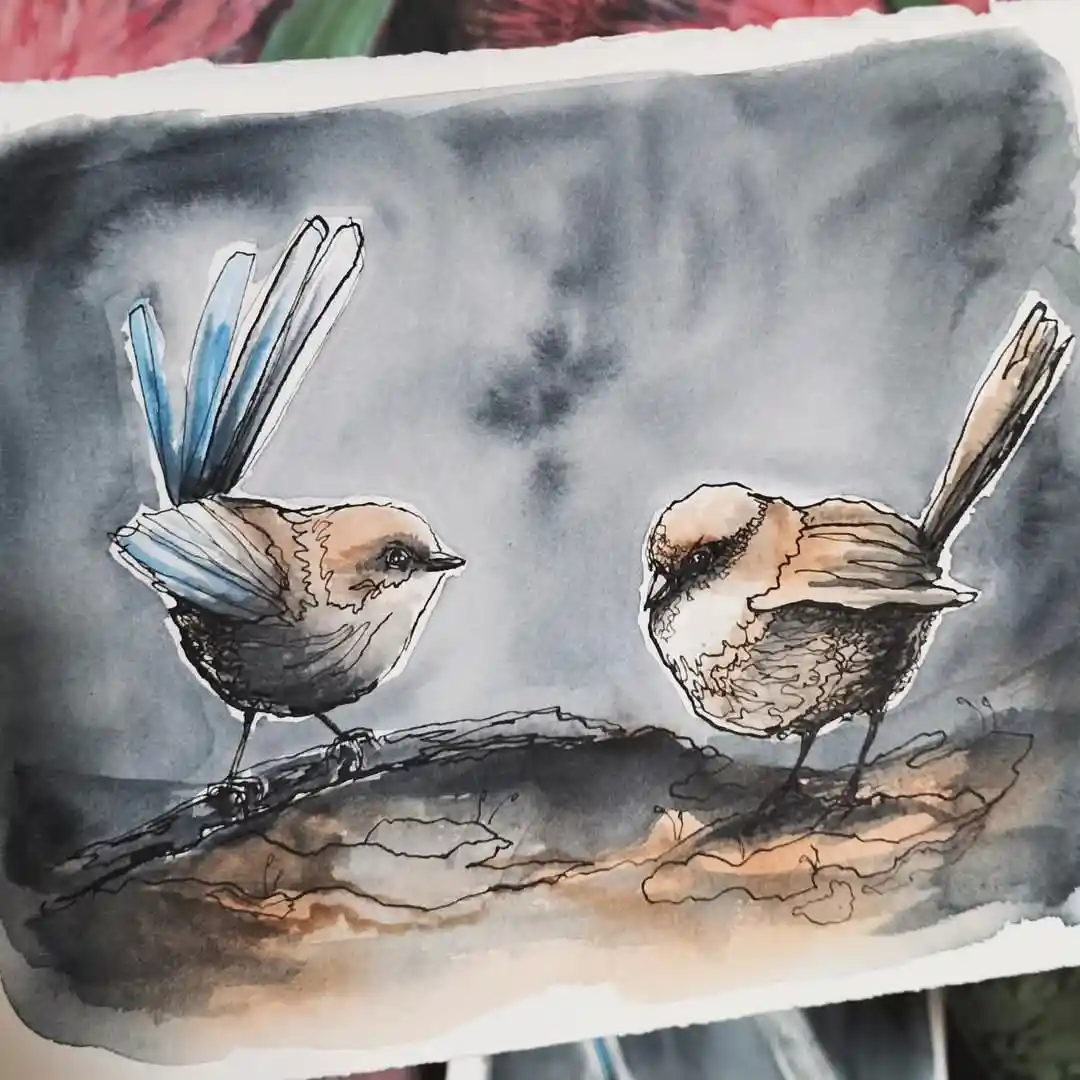 Native Birds Captured in Watercolour by Kateheart_s, 2024