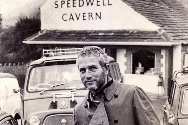 A Glimpse of Paul Newman at Speedwell Cavern in 1971