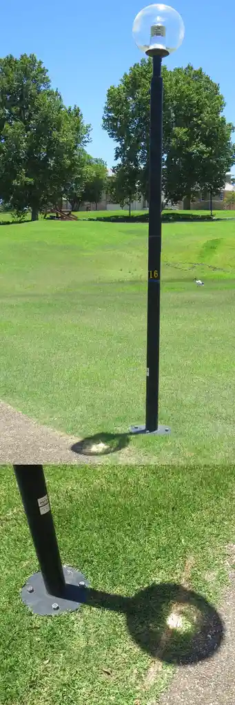 This Unique Lamppost Harnesses the Sun's Power to Burn a Path in the Grass