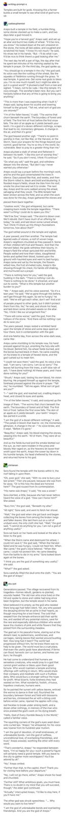 This image displays a long-form text-based meme, resembling a Reddit post, telling a three-part story. The first part…