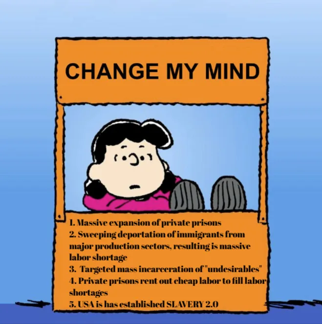 A cartoon image of a person with a skeptical expression, framed under a sign that reads 'CHANGE MY MIND'. Below the person…