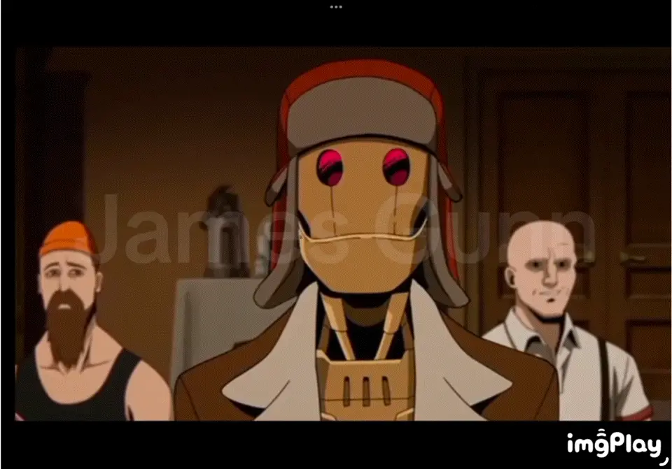 A four-panel comic strip from the animated series 'The Venture Bros.' shows a masked, robotic-looking character repeatedly…