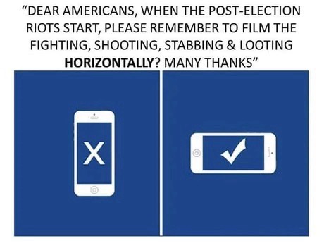 The image displays a split-screen with two white smartphones on a blue background. The left phone shows a large red 'X' on…
