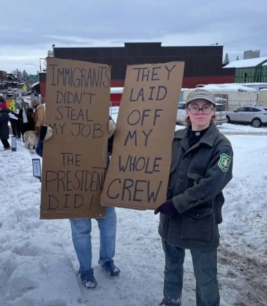 Isn't it strange that the 'they took our jobs' argument has shifted away from immigrants? Now it's all about Donald Trump and Elon Musk taking the jobs.