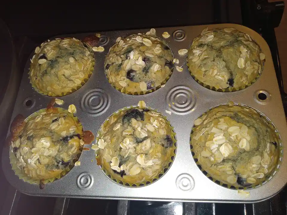Perfectly Baked Blueberry Muffins, Check!