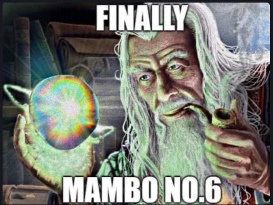 An image of a wizard with long white hair and beard, holding a glowing orb in one hand and a pipe in the other, with the…