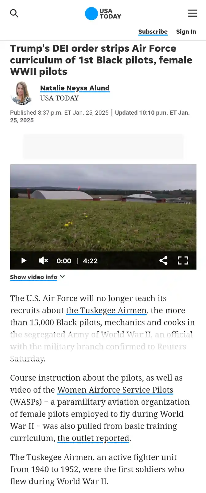 Trump's controversial move to erase history lessons about black individuals and women in the military.