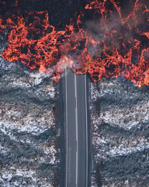 Lava Reclaiming Its Territory