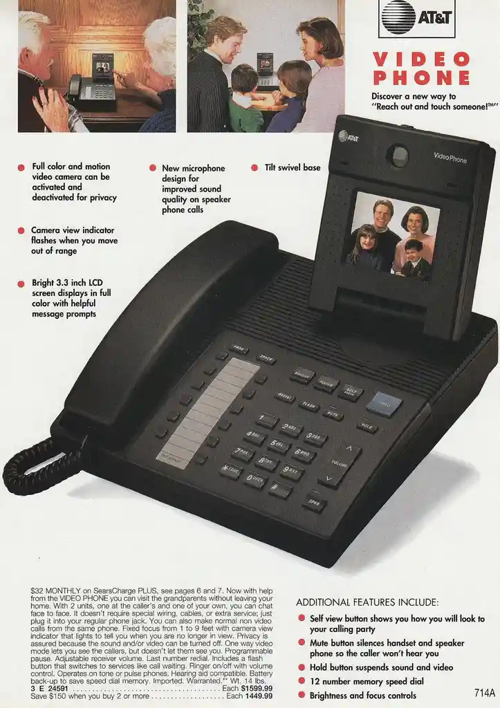 Throwback to the AT&T Video Phone, launched in 1992