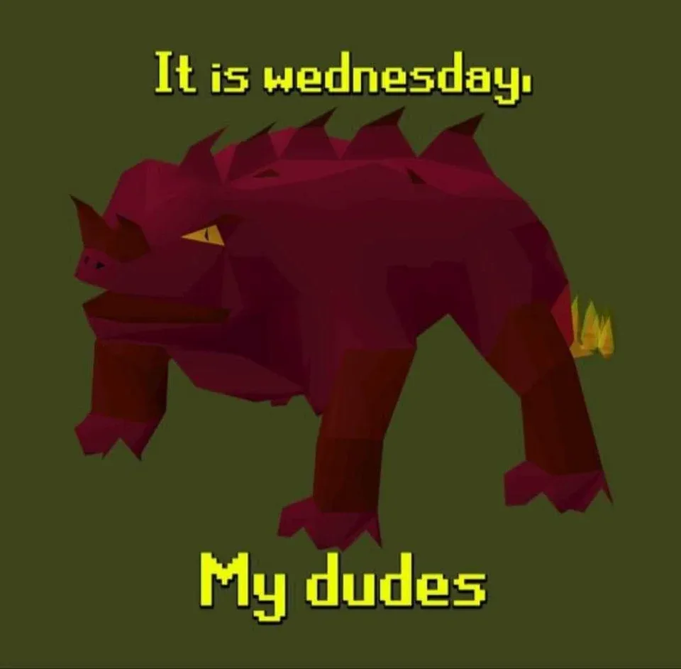 A low-polygon, stylized red creature resembling a boar or rhino with spikes along its back and a small flame at its tail…