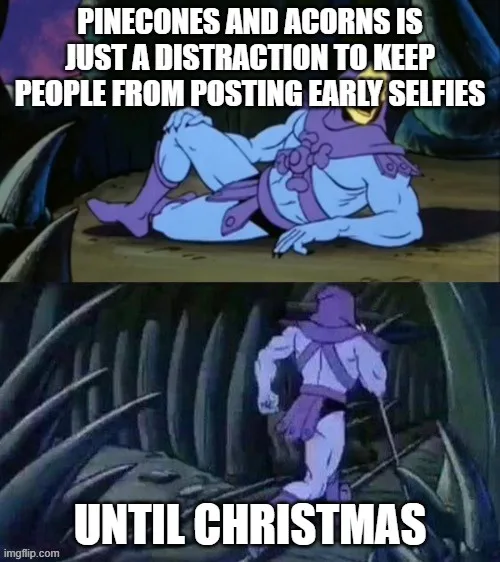 The image is a two-panel meme featuring the animated character Skeletor from 'He-Man and the Masters of the Universe'. In…