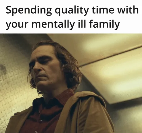The image is a six-panel meme using stills from the movie 'Joker'. The top three panels show the Joker (played by Joaquin…