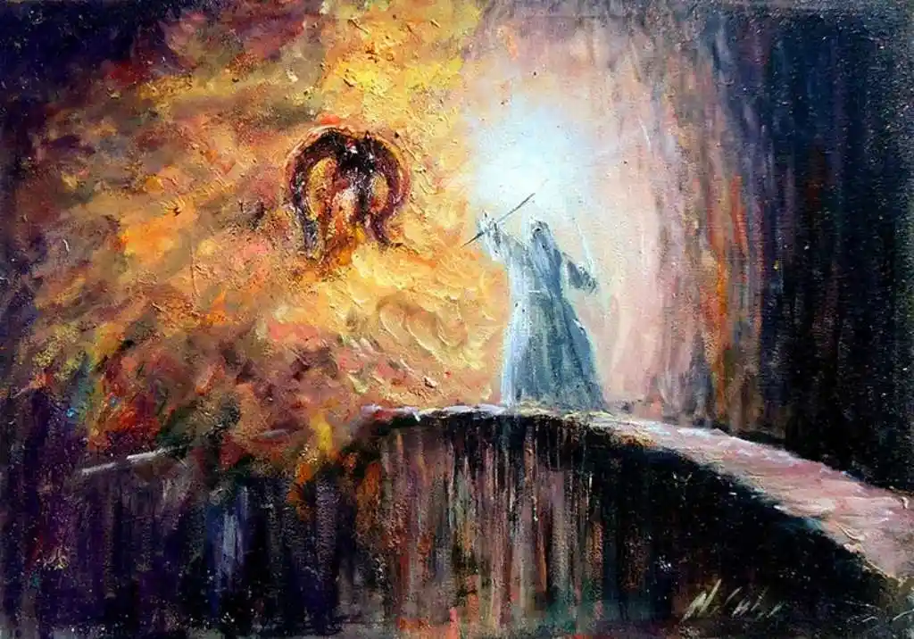My Artistic Take on Balrog vs Gandalf the Grey