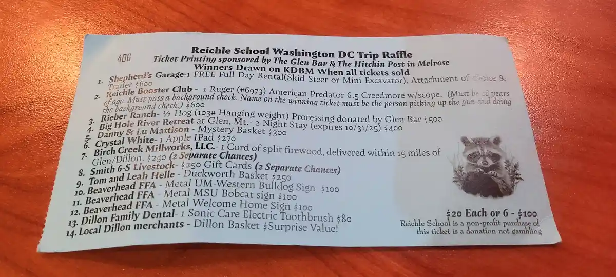 Only in Montana: The Most Unique Raffle Prize List