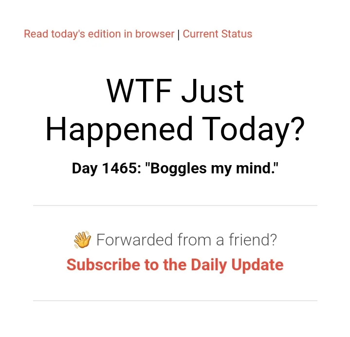 What Just Happened Today? The Surreal Events of Day 1465